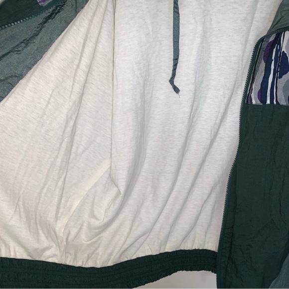 Vintage Green and Purple Colour Block Camo Wind Breaker Jacket M - Picture 4 of 7